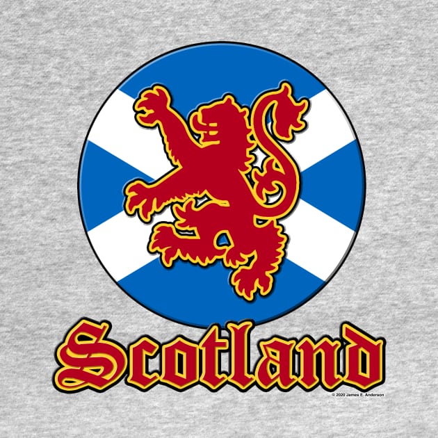 Scotland Lion & Saltire by JEAndersonArt